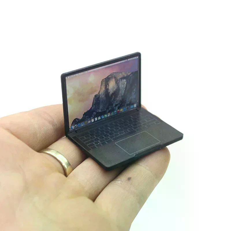 Laptop Accessories Diy - Urocza Symulacja 1:12 Mini Laptop Komputer