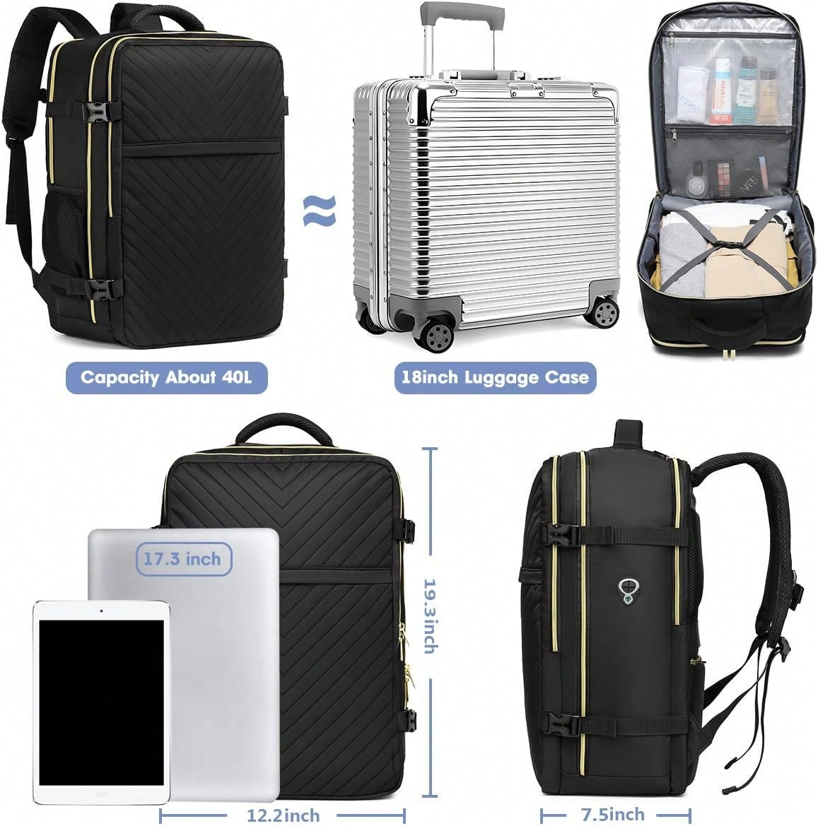 Duży plecak podróżny do noszen – Laptop Bag Waterproof recenzja i cena