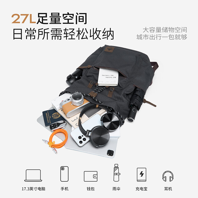 Plecak MOYYI 27L z dużą klapką – Laptop Bag Waterproof recenzja i cena