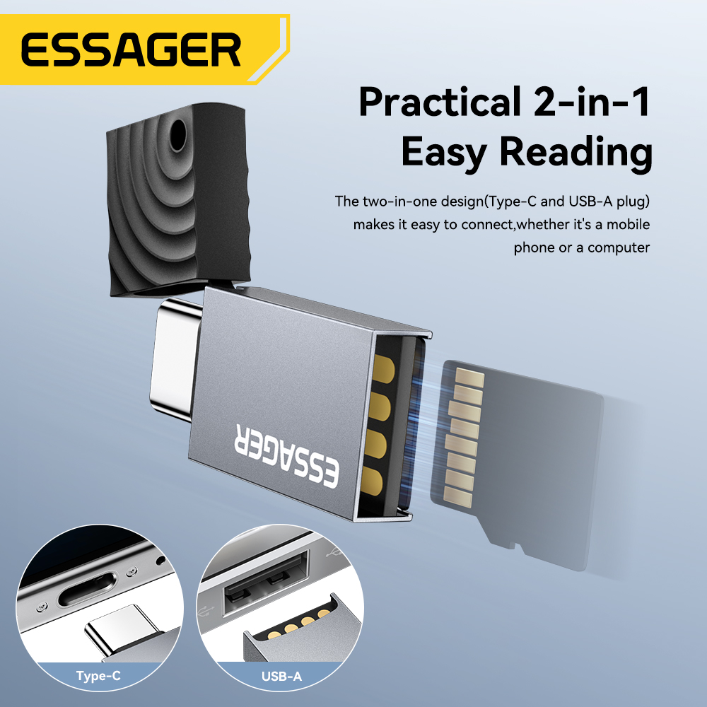 Essager 2 w 1 Czytnik kart TF  – Laptop Accessories And Gadgets recenzja i cena