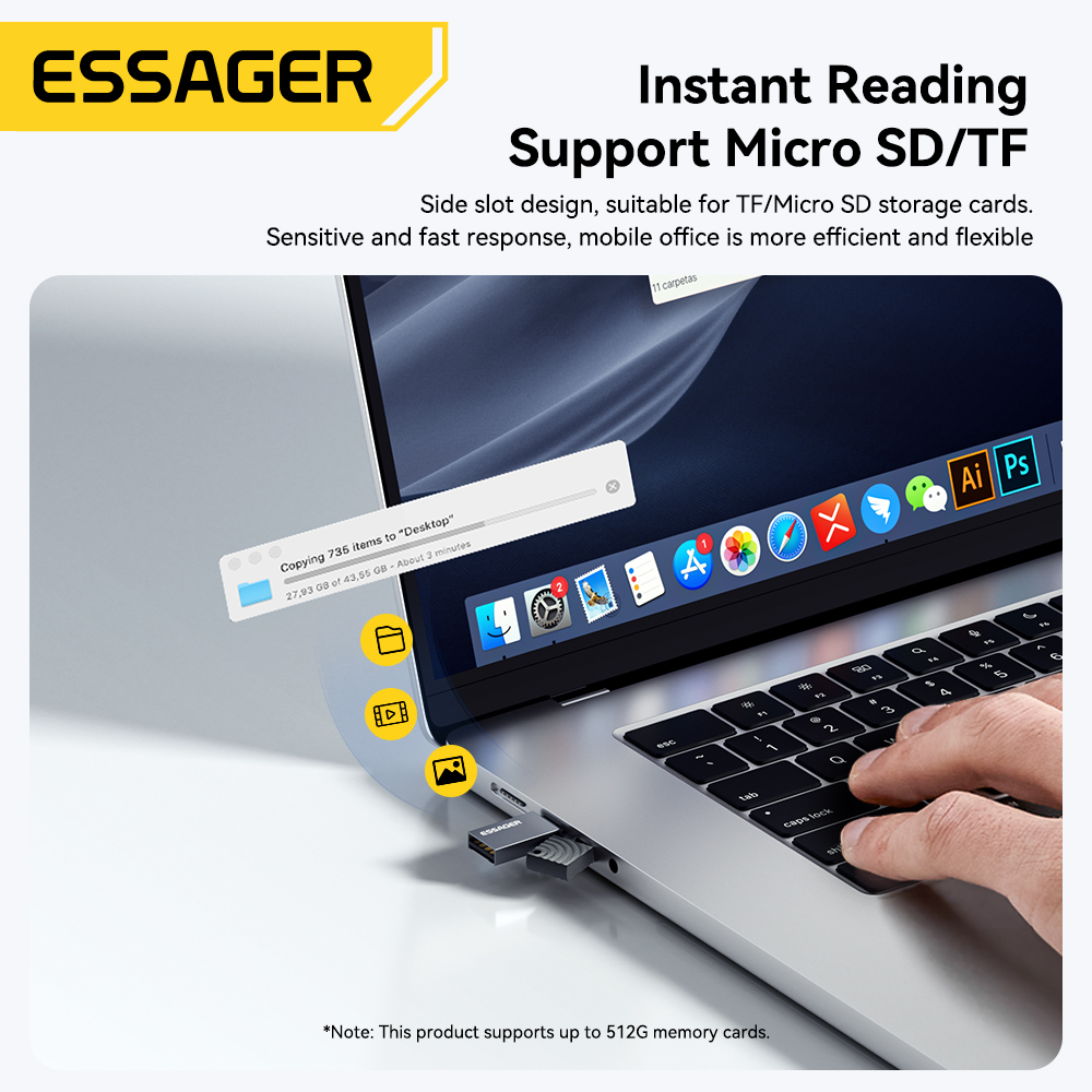 Essager 2 w 1 Czytnik kart TF  – Laptop Accessories And Gadgets recenzja i cena